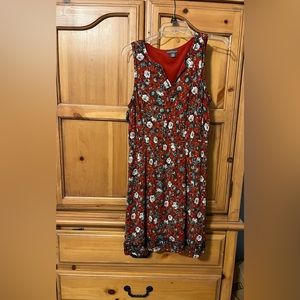 Tank top v neck floral sundress